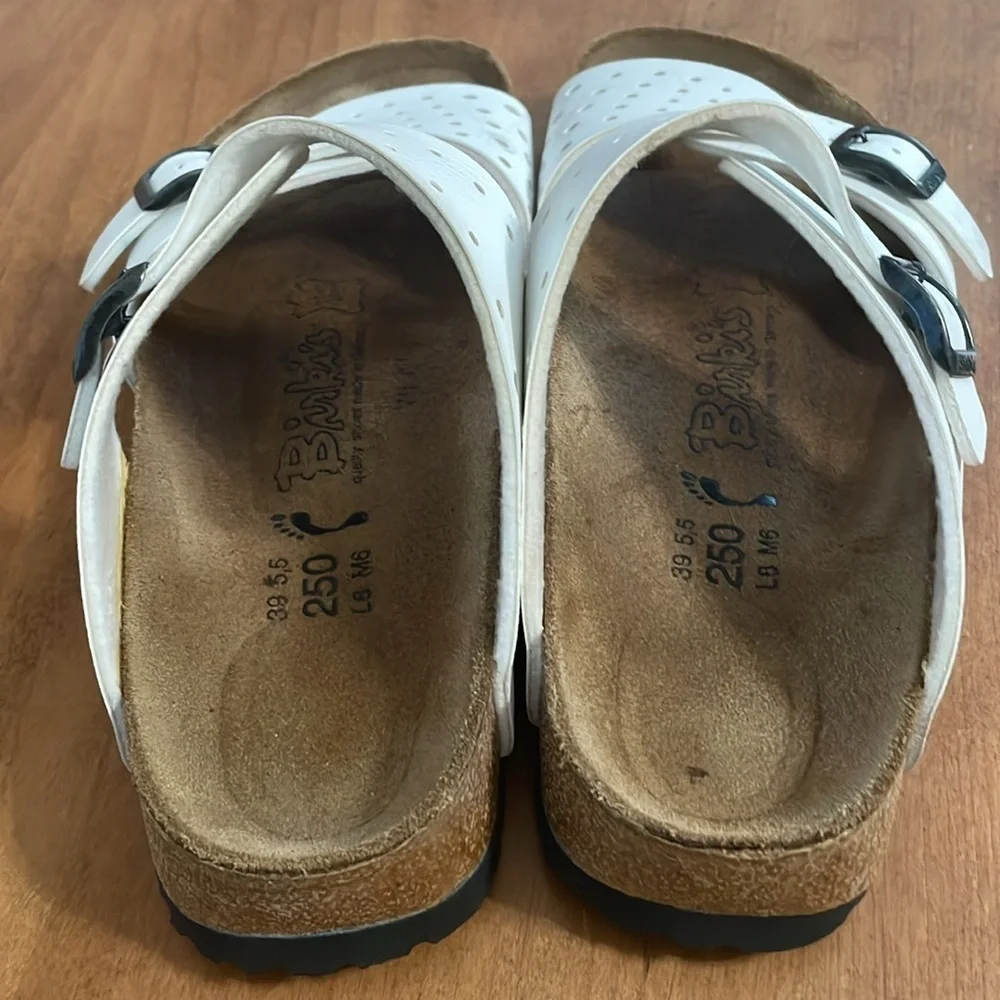 Birkenstock Birki’s Padded Slide Sandal White Freeport Size 8   39